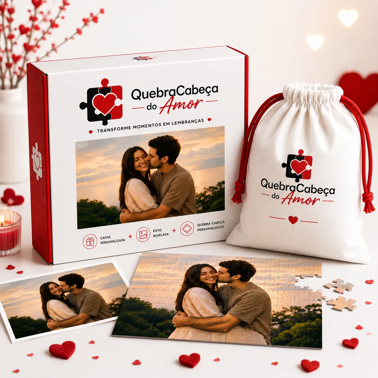 Kit QuebraCabeça do Amor.